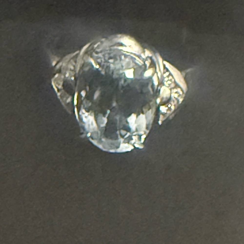 3.37 CT’s Platinum Aquamarine Ring - Size 6